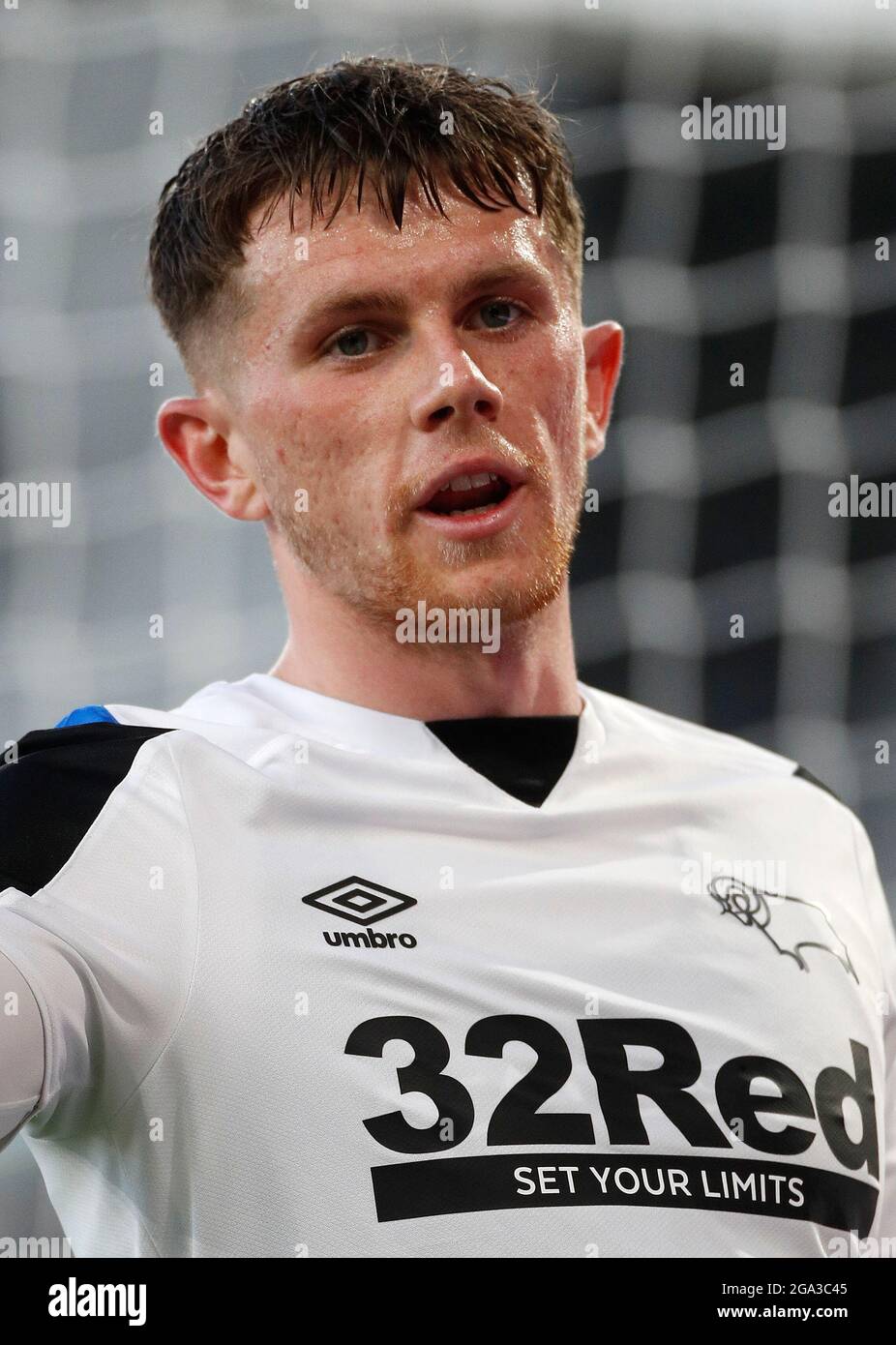 Derby, England, 28th July 2021.  Max Bird of Derby County during the Pre Season Friendly match at Pride Park Stadium, Derby. Picture credit should read: Darren Staples / Sportimage Stock Photo