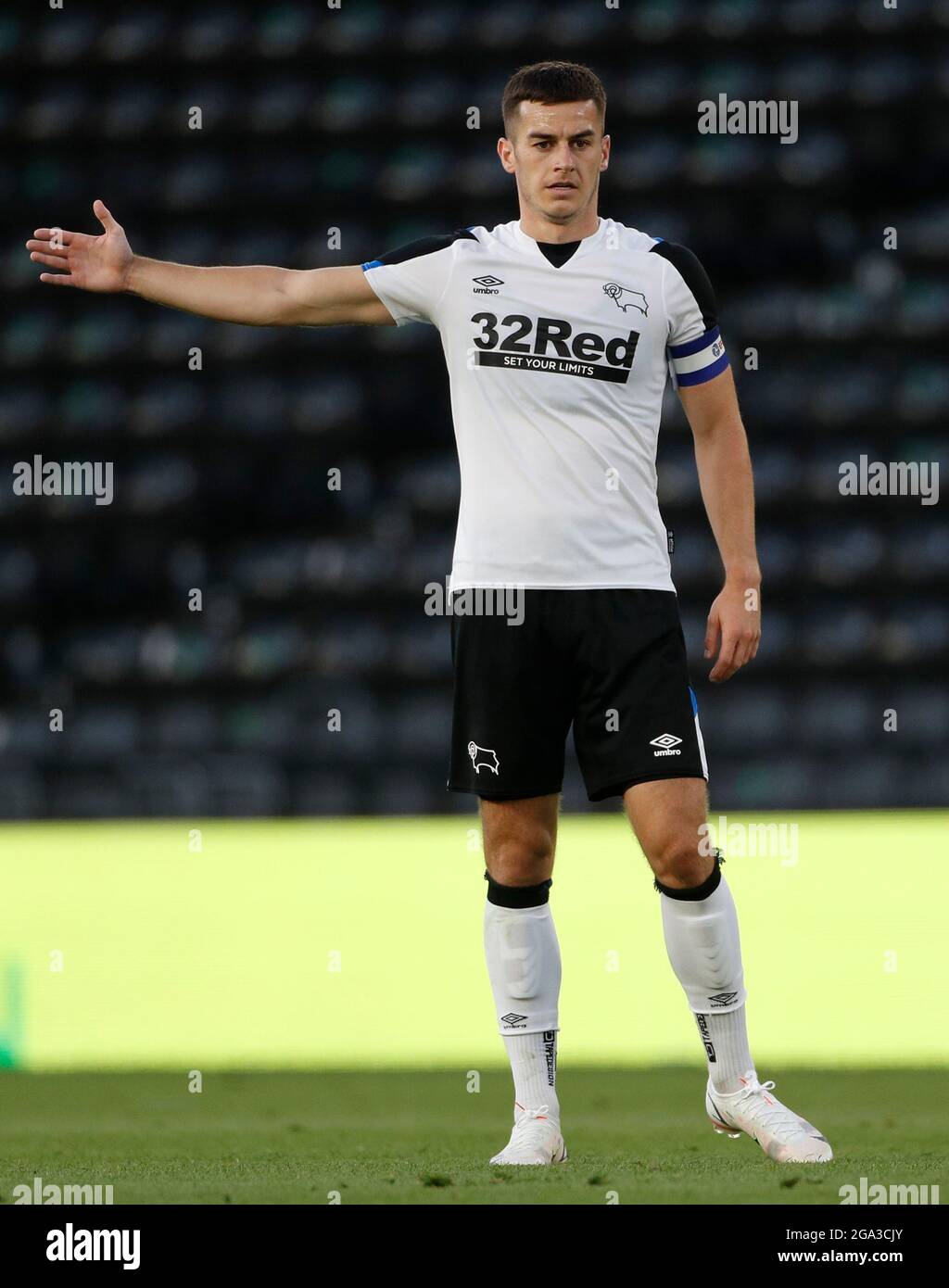 Derby, England, 28th July 2021. Tom Lawrence of Derby County during the Pre  Season Friendly match at Pride Park Stadium, Derby. Picture credit should  read: Darren Staples / Sportimage Stock Photo - Alamy