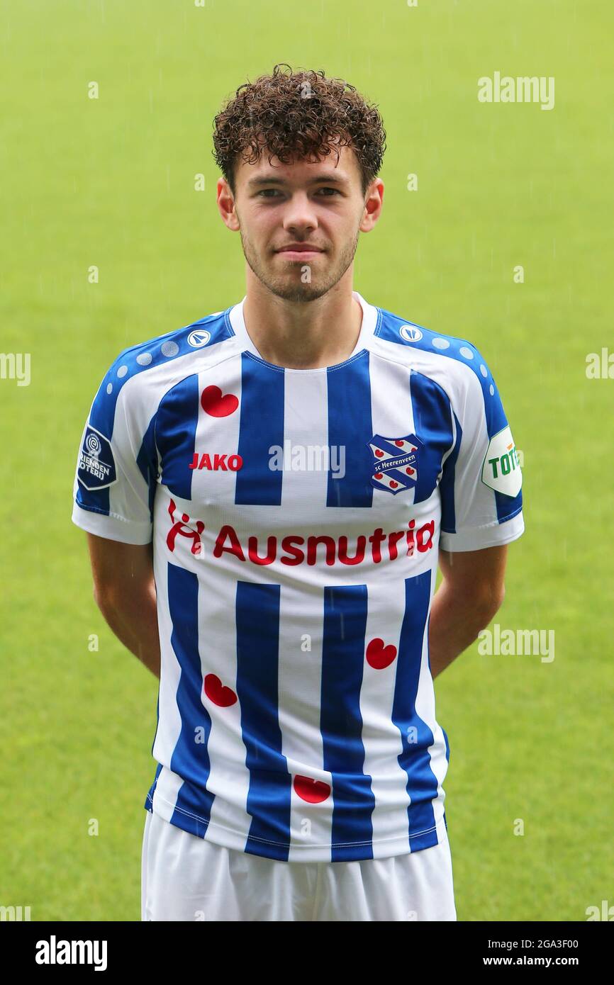 HEERENVEEN, The Netherlands - JULY 28: Mitchell van Bergen during the  photocall of SC Heerenveen at Abe Lenstra Stadium onjuly 28 in Heerenveen,  The Netherlands. (Photo by Sietse de Boer/Orange Pictures Stock