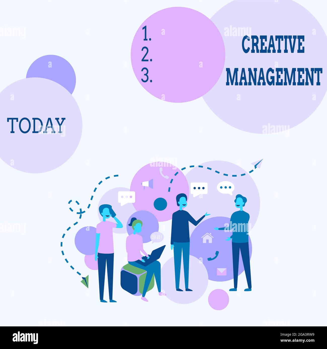 Handwriting text Creative Management. Word Written on Managing of ...