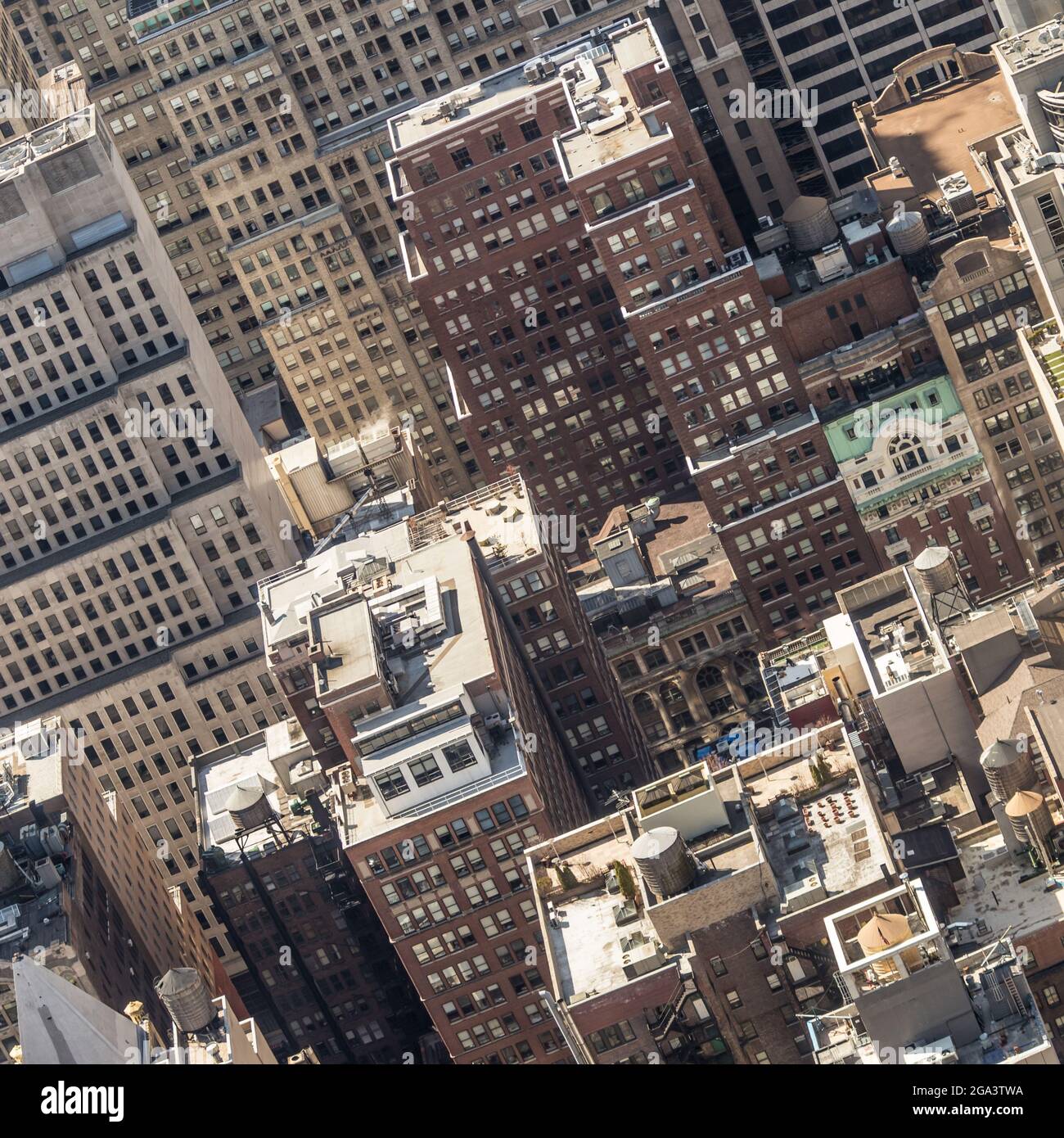 New York City, Midtown Manhattan building rooftops. USA Stock Photo Alamy