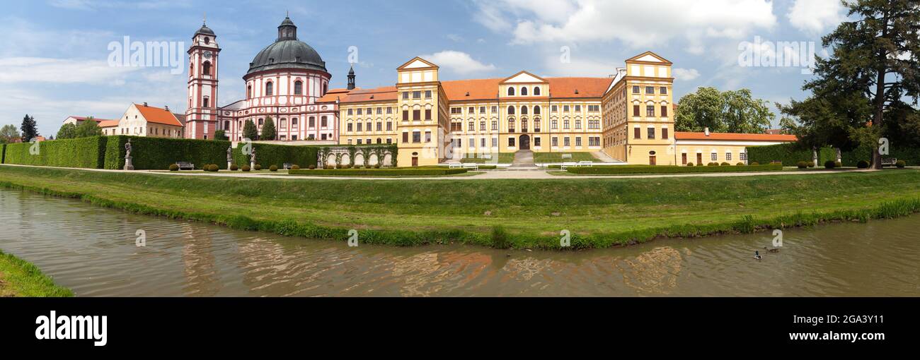 Jaromerice nad Rokytnou baroque and renaissance palace from 18th century, South Moravia,  Czech Republic, Central Europe Stock Photo