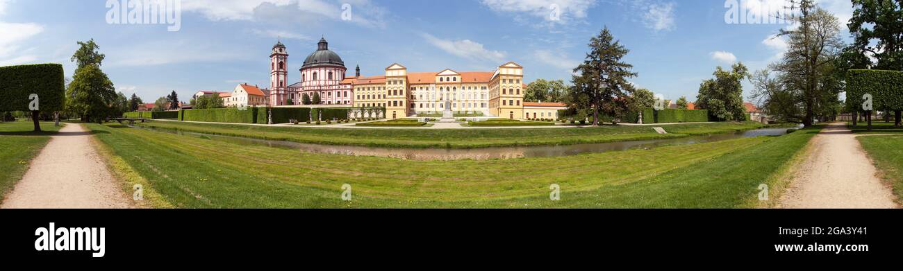 Jaromerice nad Rokytnou baroque and renaissance palace from 18th century, South Moravia,  Czech Republic, Central Europe Stock Photo