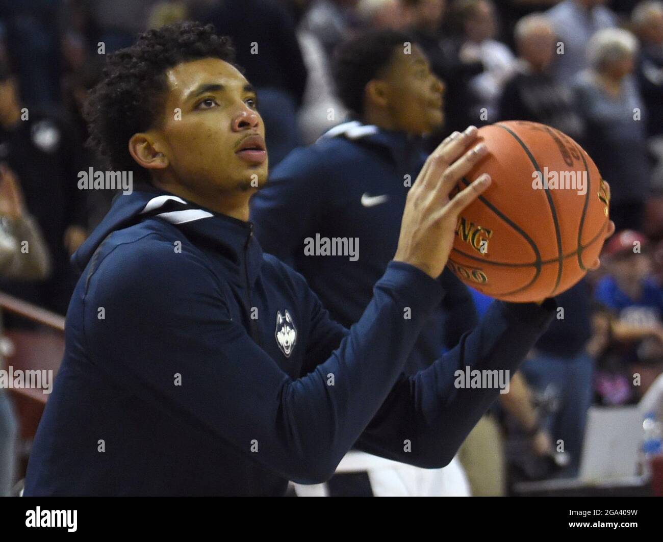 USA. 28th July, 2021. UConn's James Bouknight is expected to be a lottery pick in Thursday's NBA draft. (Photo by Brad Horrigan/The Hartford Courant/TNS/Sipa USA) Credit: Sipa USA/Alamy Live News Stock Photo