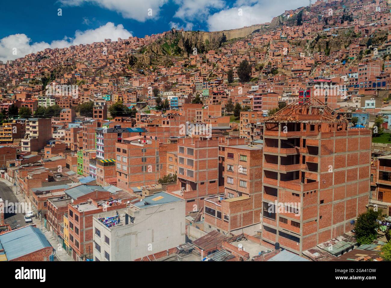 Houses of La Paz, Bolivia Stock Photo Alamy