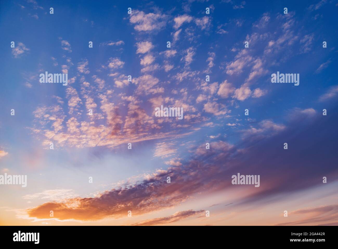 Amazing cloudscape on the sky at sunrise time after rain Stock Photo ...