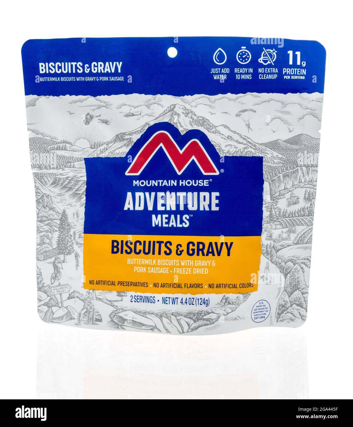 Winneconne, WI 28 July 2021 A package of Mountain house adventure