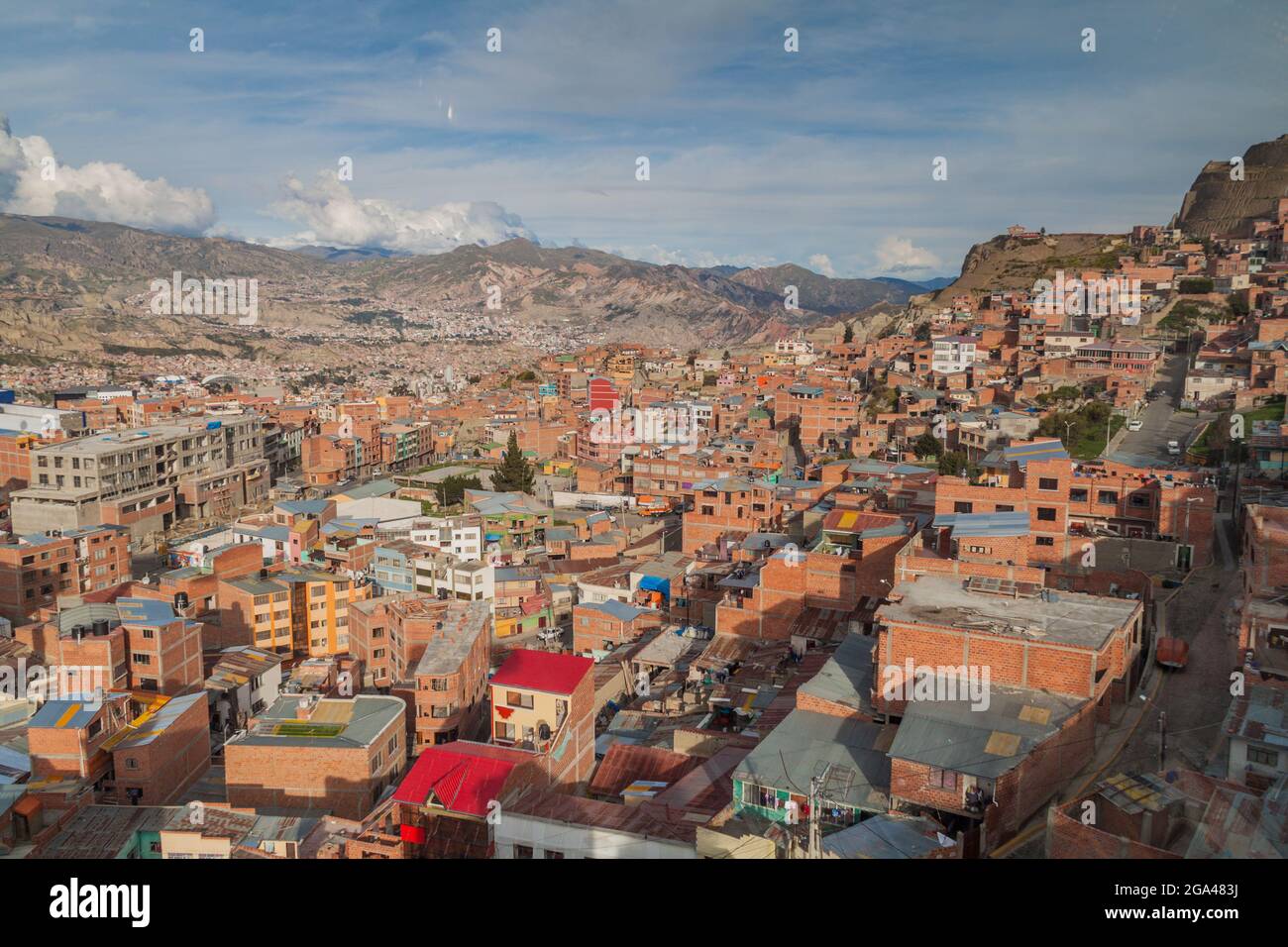 Houses on a steep slope in La Paz, Bolivia Stock Photo - Alamy
