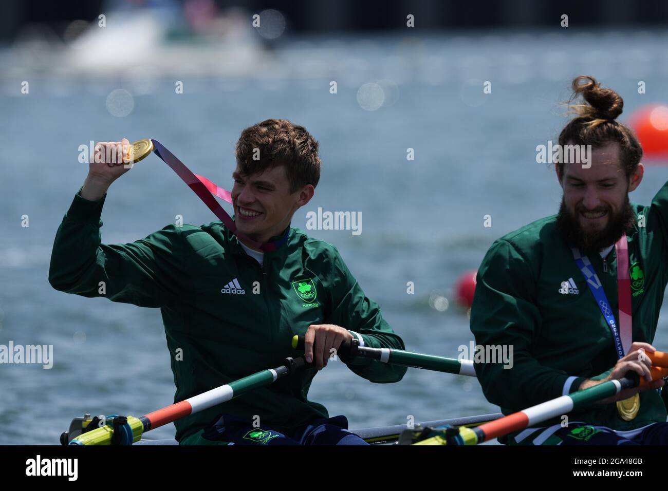 29th July 2021; Sea Forest Waterway, Tokyo Bay, Japan; Team rowing; The Lightweight Men&#x2019;s Double of Fintan McCarthy and Paul O&#x2019;Donovan wining the final and gold medal Stock Photo
