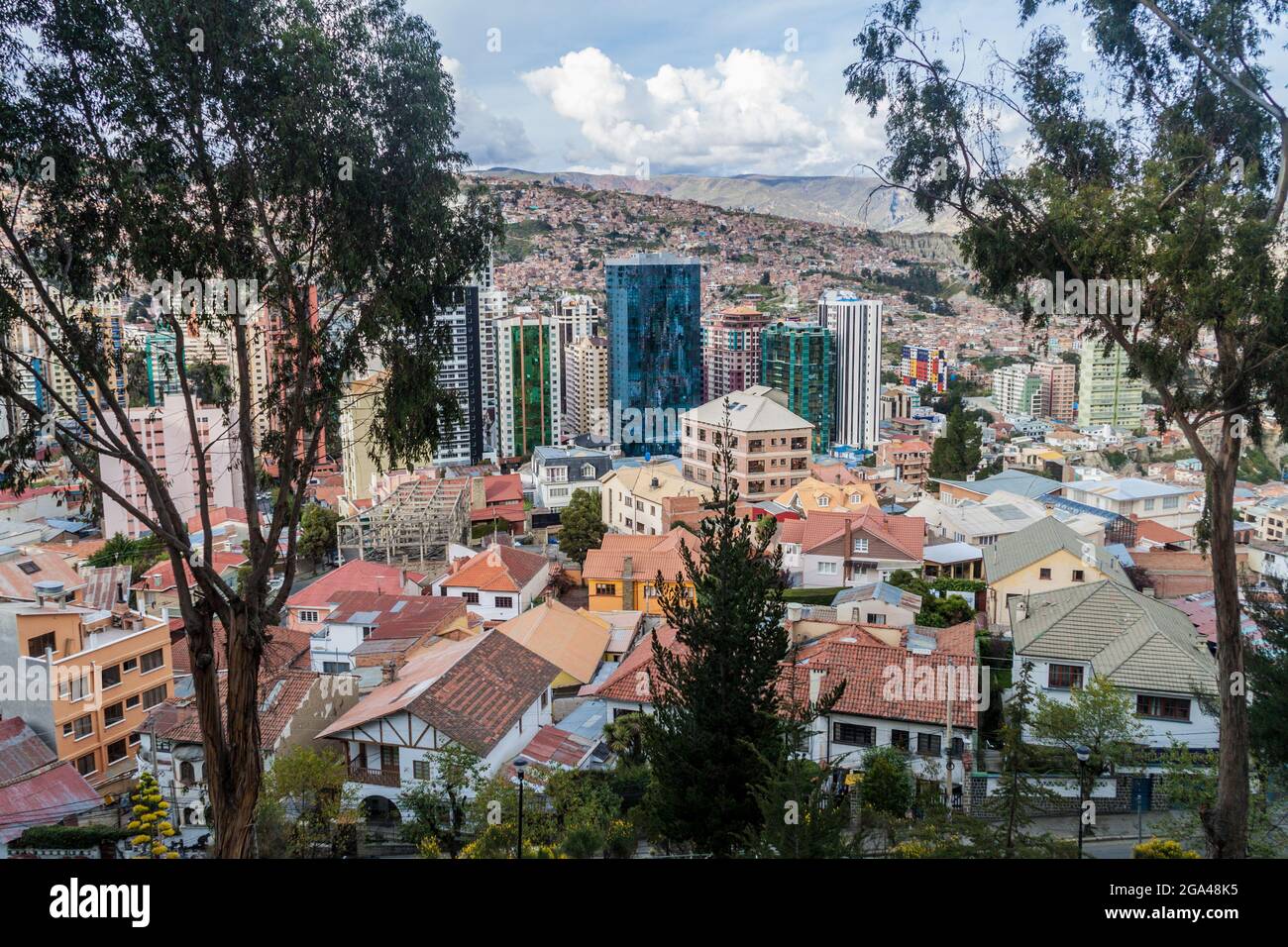Skyscrapers in the center of La Paz, Bolivia Stock Photo - Alamy