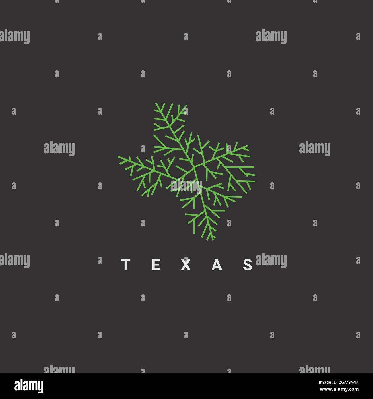 Texas map logo design vector template Stock Vector