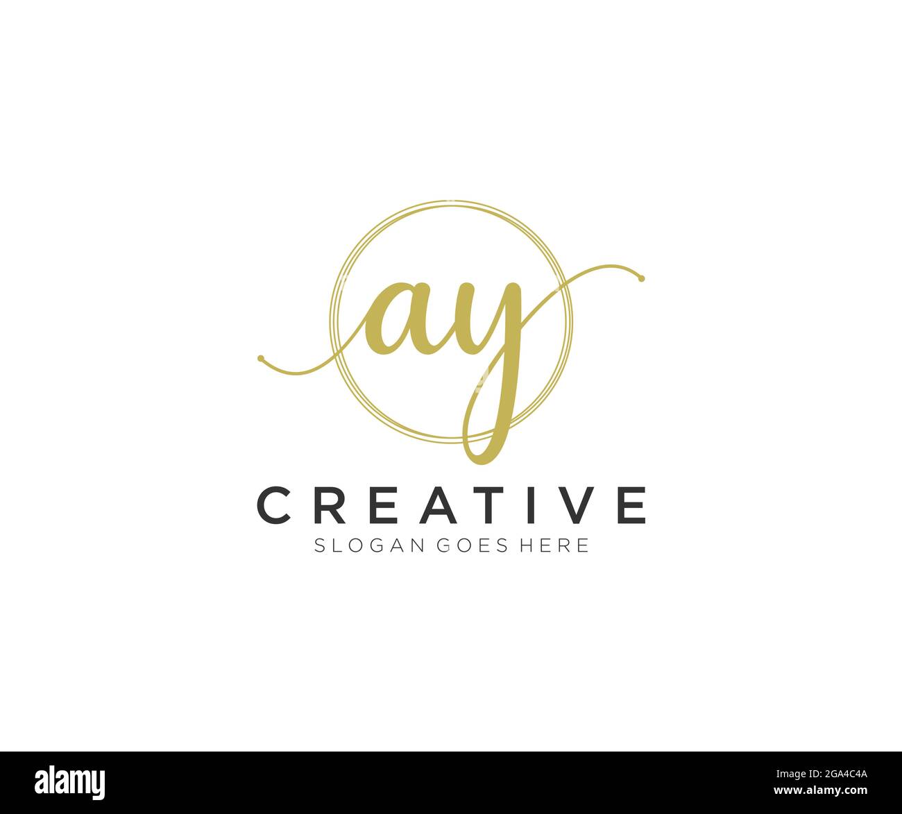 AY Feminine logo beauty monogram and elegant logo design, handwriting ...