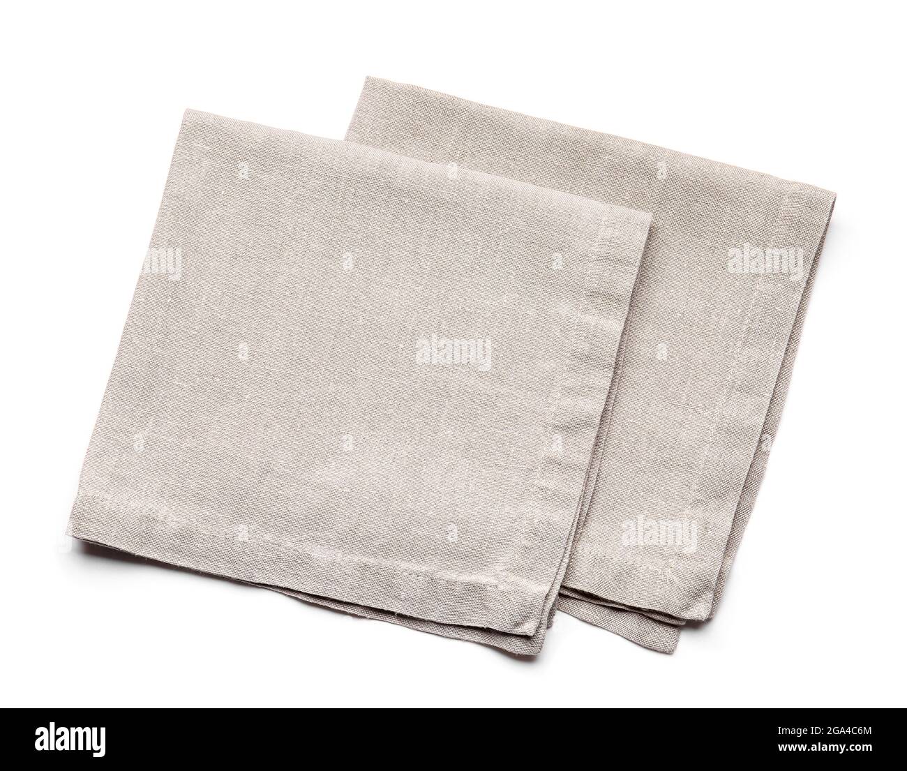 Clean napkins on white background Stock Photo Alamy