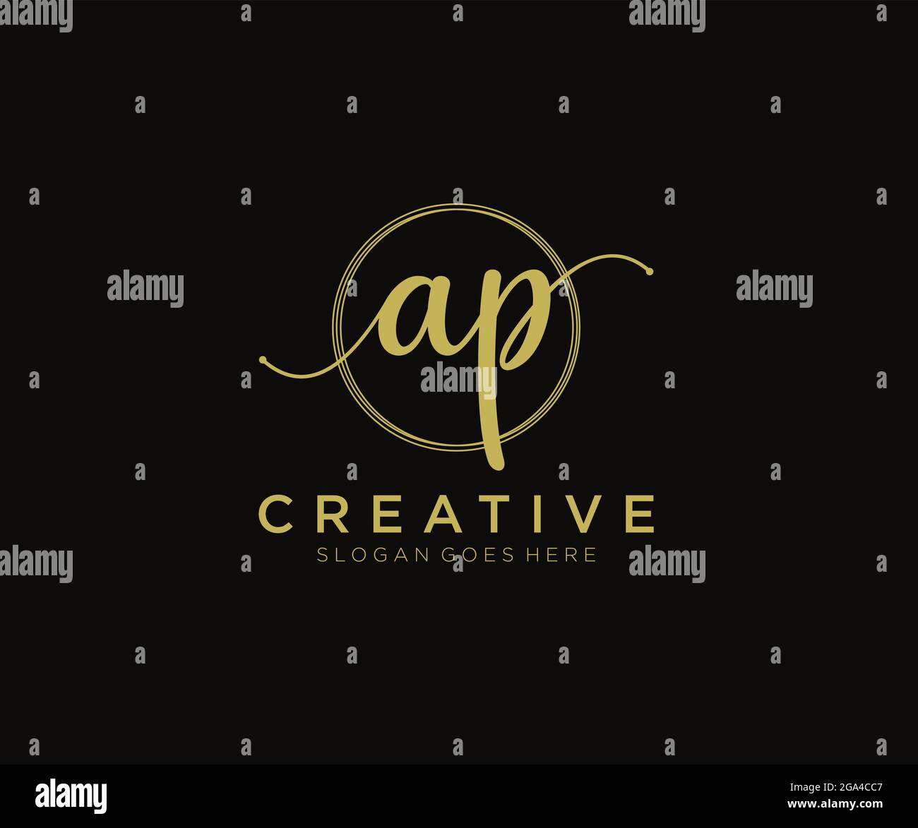 AP Feminine logo beauty monogram and elegant logo design, handwriting ...