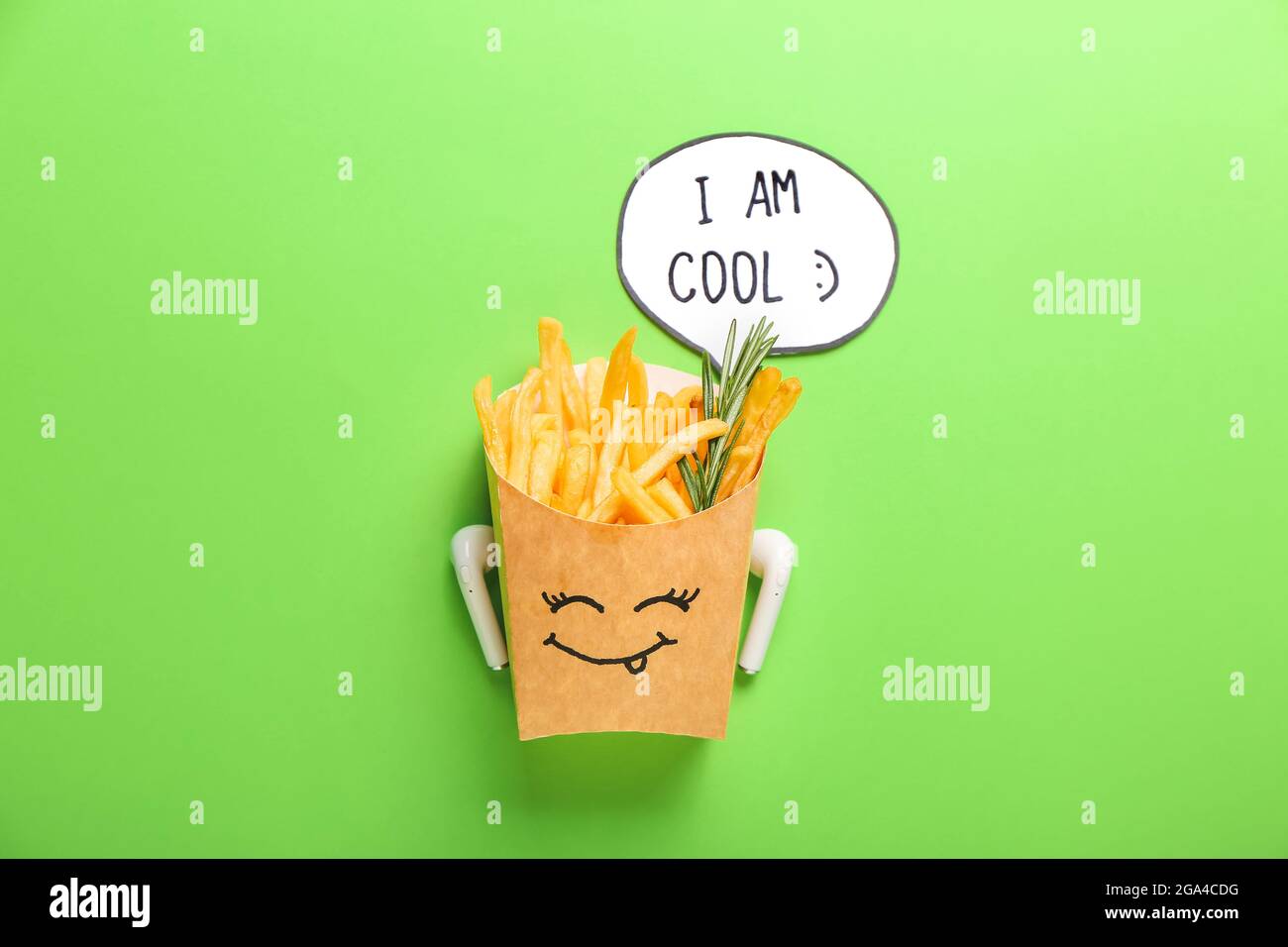 French fries in paper box to go Stock Photo - Alamy