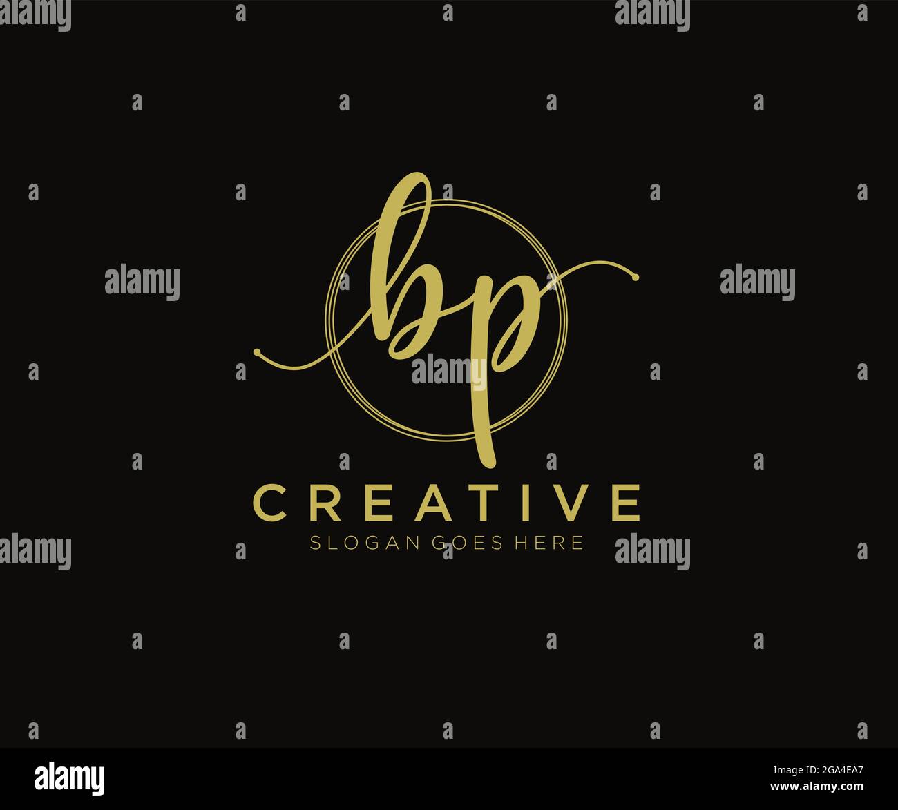 BP Feminine logo beauty monogram and elegant logo design, handwriting ...