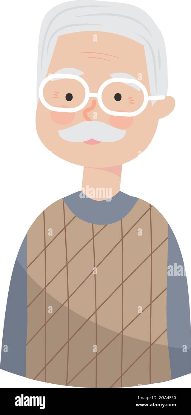 Old Man With Mustache And Glasses Stock Vector Image And Art Alamy