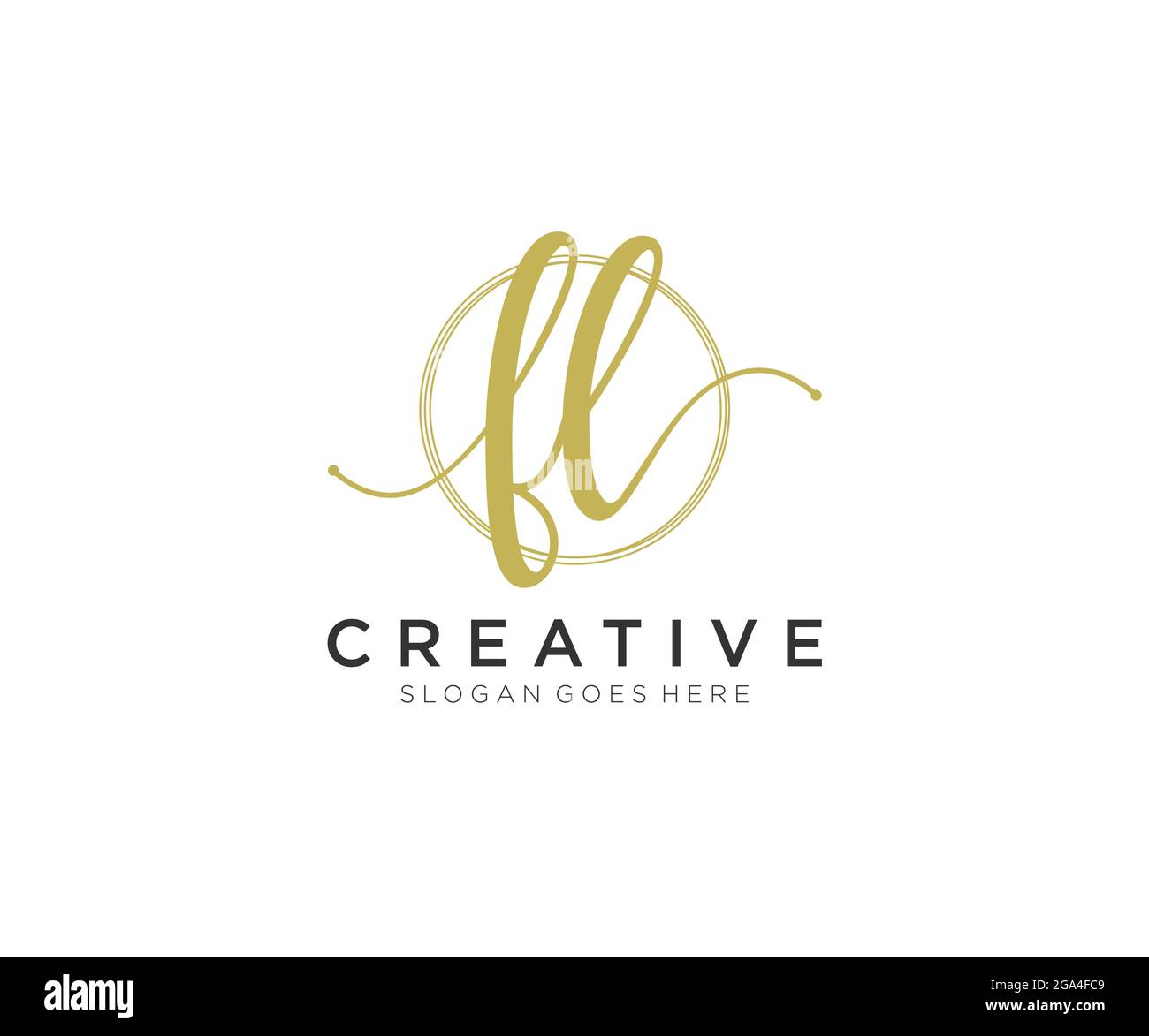 FL Feminine logo beauty monogram and elegant logo design, handwriting ...
