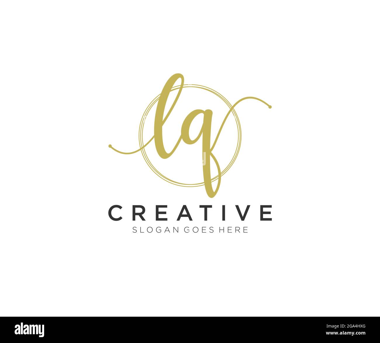 LQ Feminine logo beauty monogram and elegant logo design, handwriting ...
