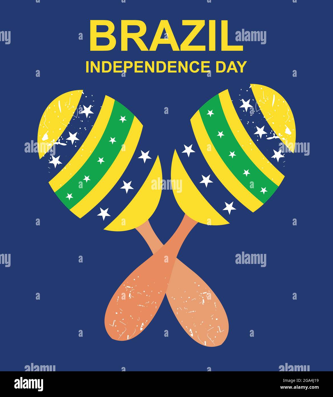 Brazil independence day illustration with maracas Stock Vector Image ...