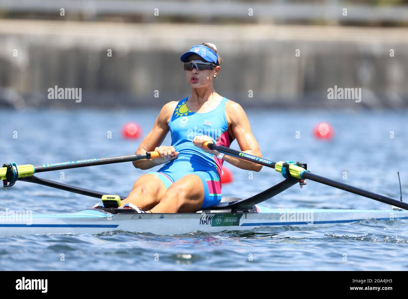 Tokyo 2020 Olympics - Rowing - Women's Single Sculls - Semifinal C/D 1 -  Sea Forest Waterway, Tokyo, Japan - July 29, 2021. Maike Diekmann of  Namibia in action REUTERS/Leah Millis Stock Photo - Alamy