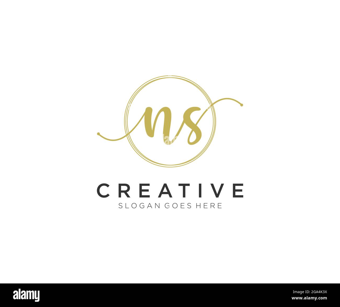 NS Feminine logo beauty monogram and elegant logo design, handwriting ...