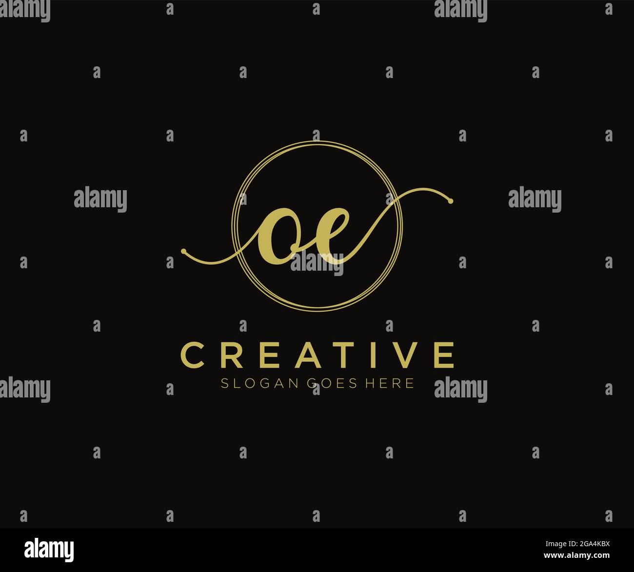 OE Feminine logo beauty monogram and elegant logo design, handwriting ...