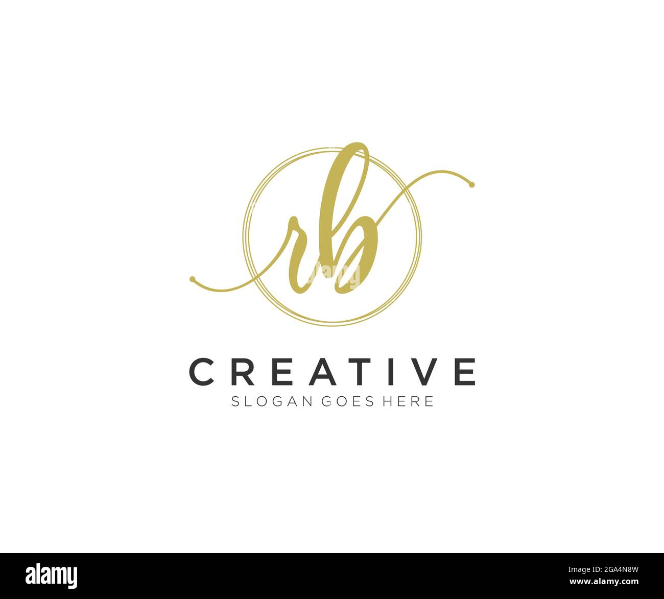 RB Feminine logo beauty monogram and elegant logo design, handwriting ...