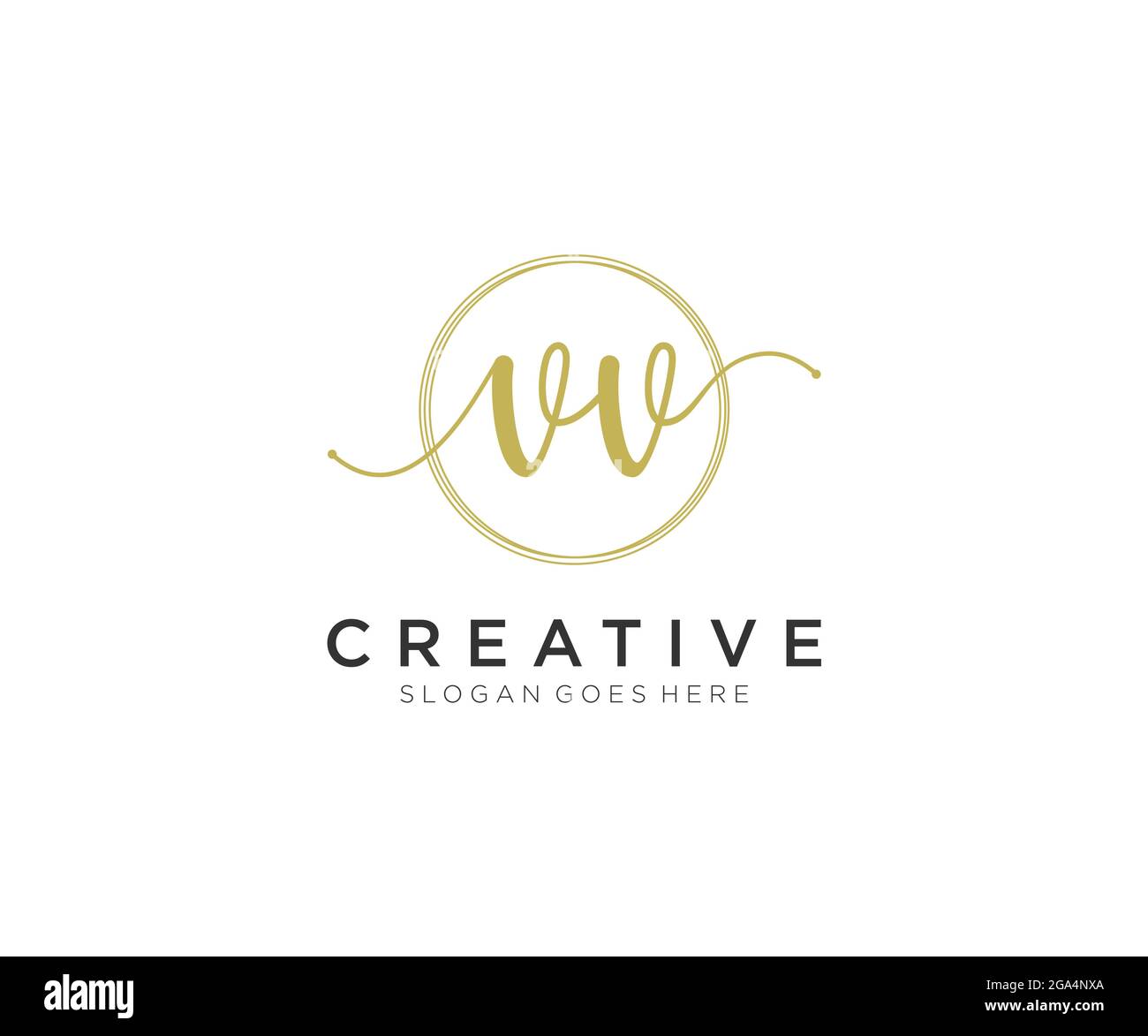 VV Feminine logo beauty monogram and elegant logo design, handwriting ...