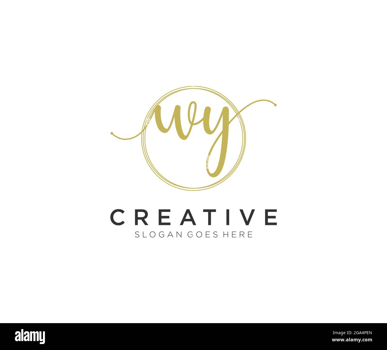 WY Feminine logo beauty monogram and elegant logo design, handwriting logo  of initial signature, wedding, fashion, floral and botanical with creative  Stock Vector Image & Art - Alamy