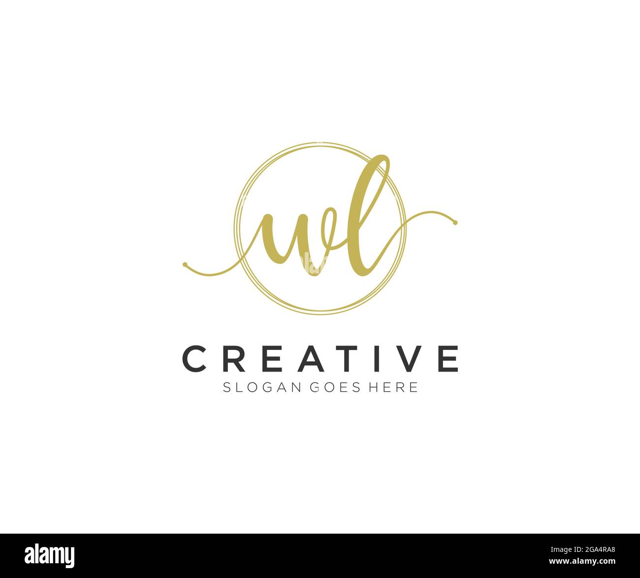 WL Feminine logo beauty monogram and elegant logo design, handwriting ...