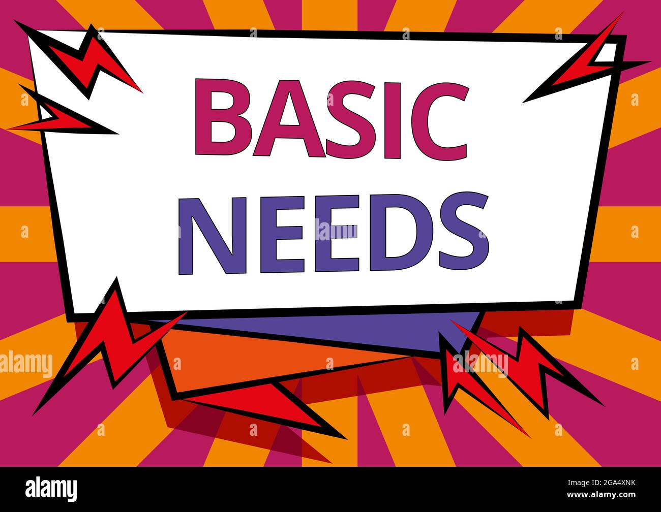 Conceptual caption Basic Needs. Business concept necessary to sustain