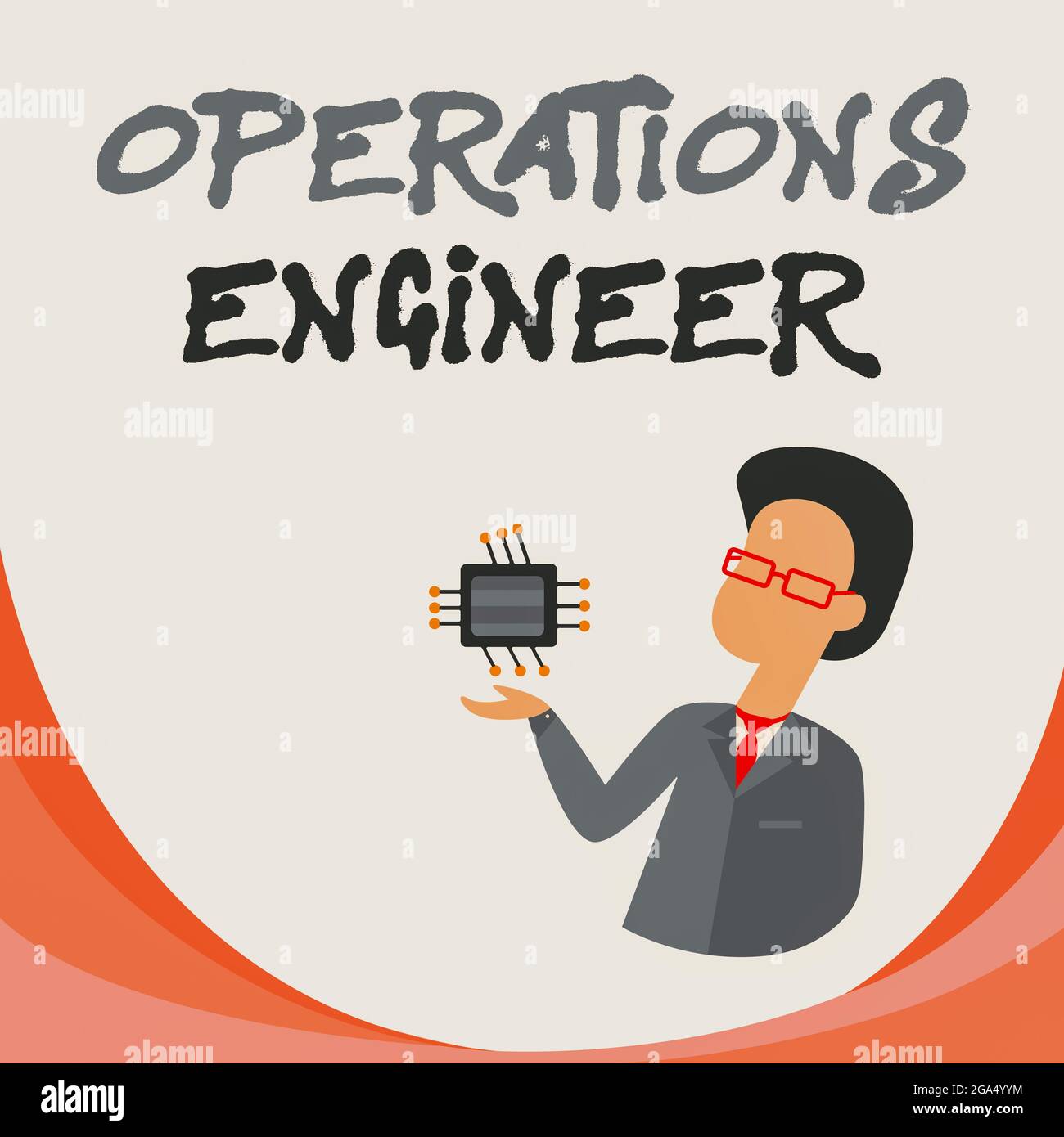 Hand writing sign Operations Engineer. Word for analyze and design ...