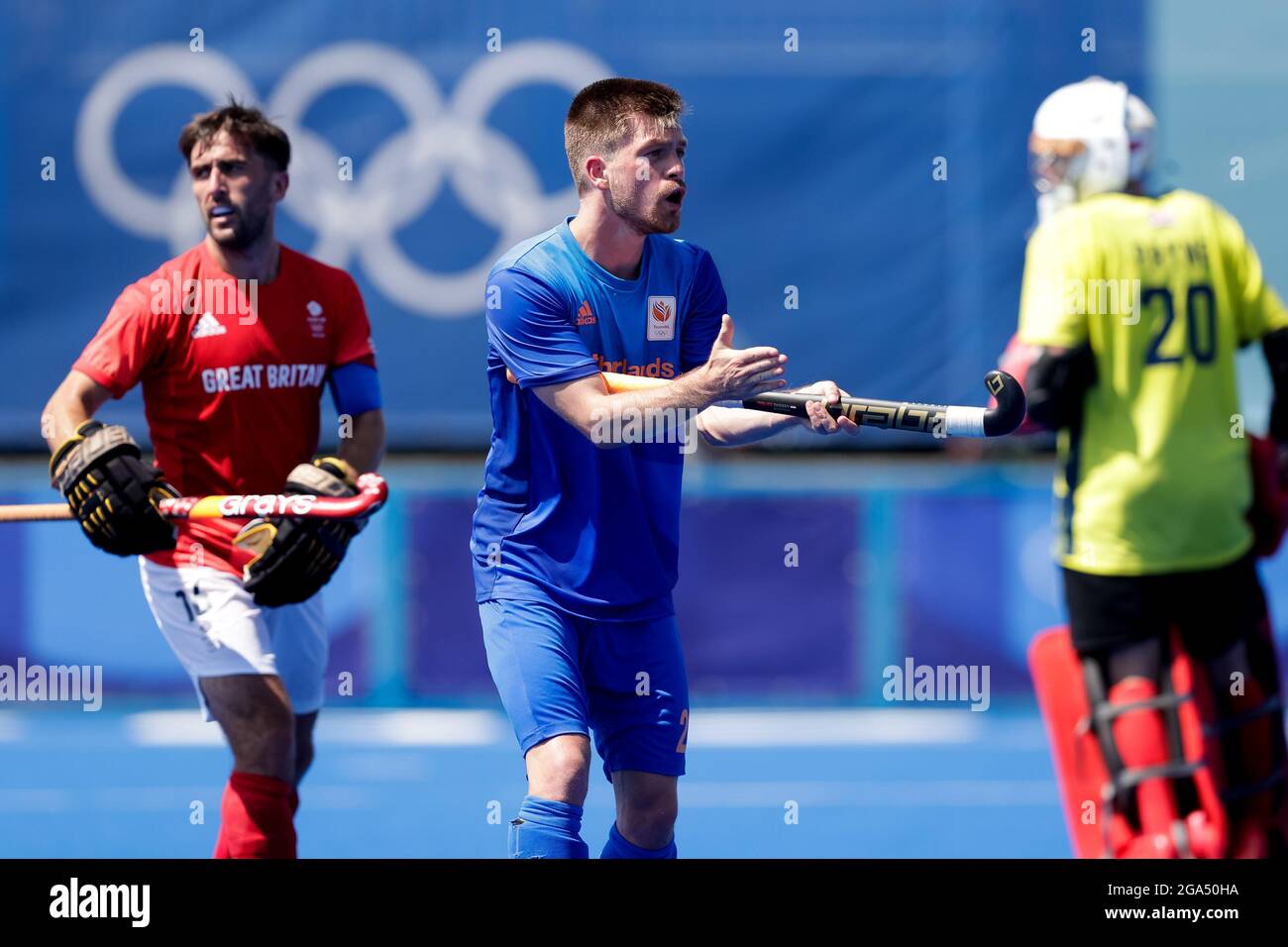 TOKYO, JAPAN - JULY 29: Thierry Brinkman of the Netherlands during the Tokyo 2020 Olympic Mens Hockey Tournament match between Netherlands and Great Britain at Oi Hockey Stadium on July 29, 2021 in Tokyo, Japan (Photo by Pim Waslander/Orange Pictures) NOCNSF Credit: Orange Pics BV/Alamy Live News Stock Photo
