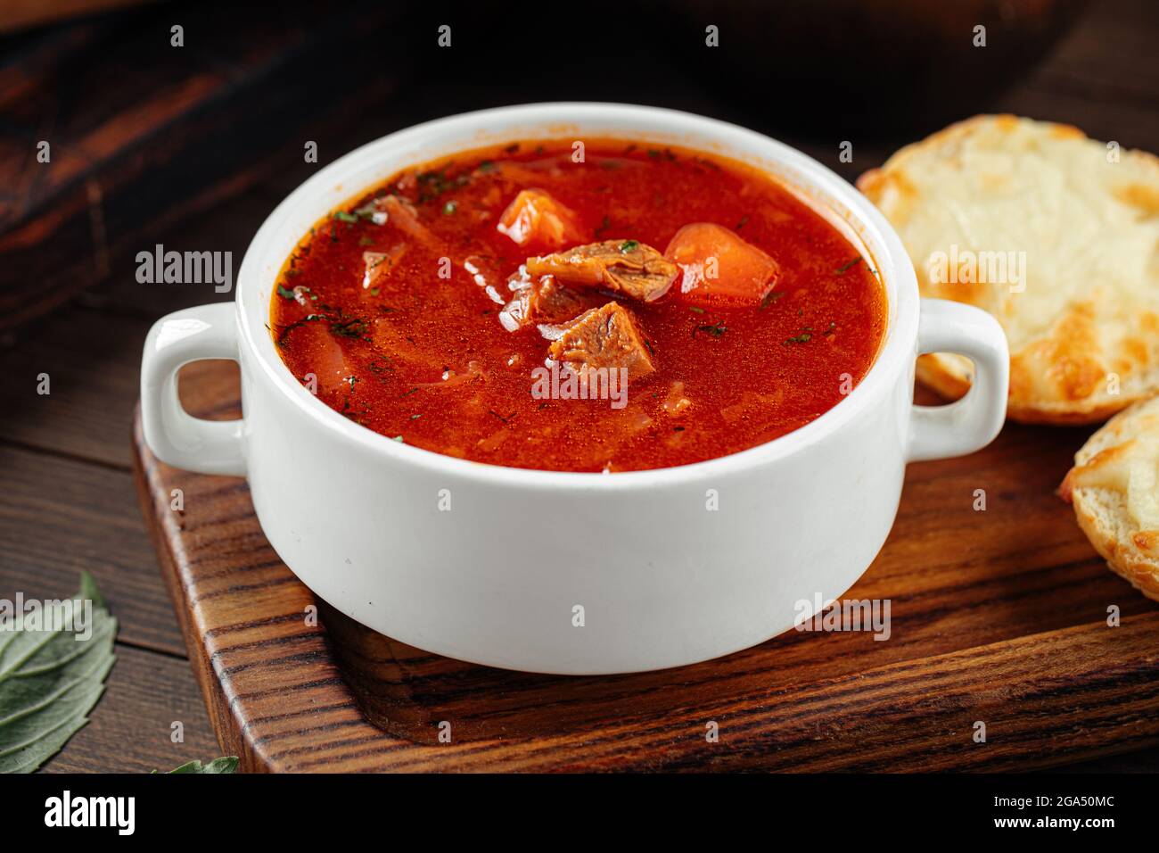 Russian beet root soup borscht Stock Photo - Alamy