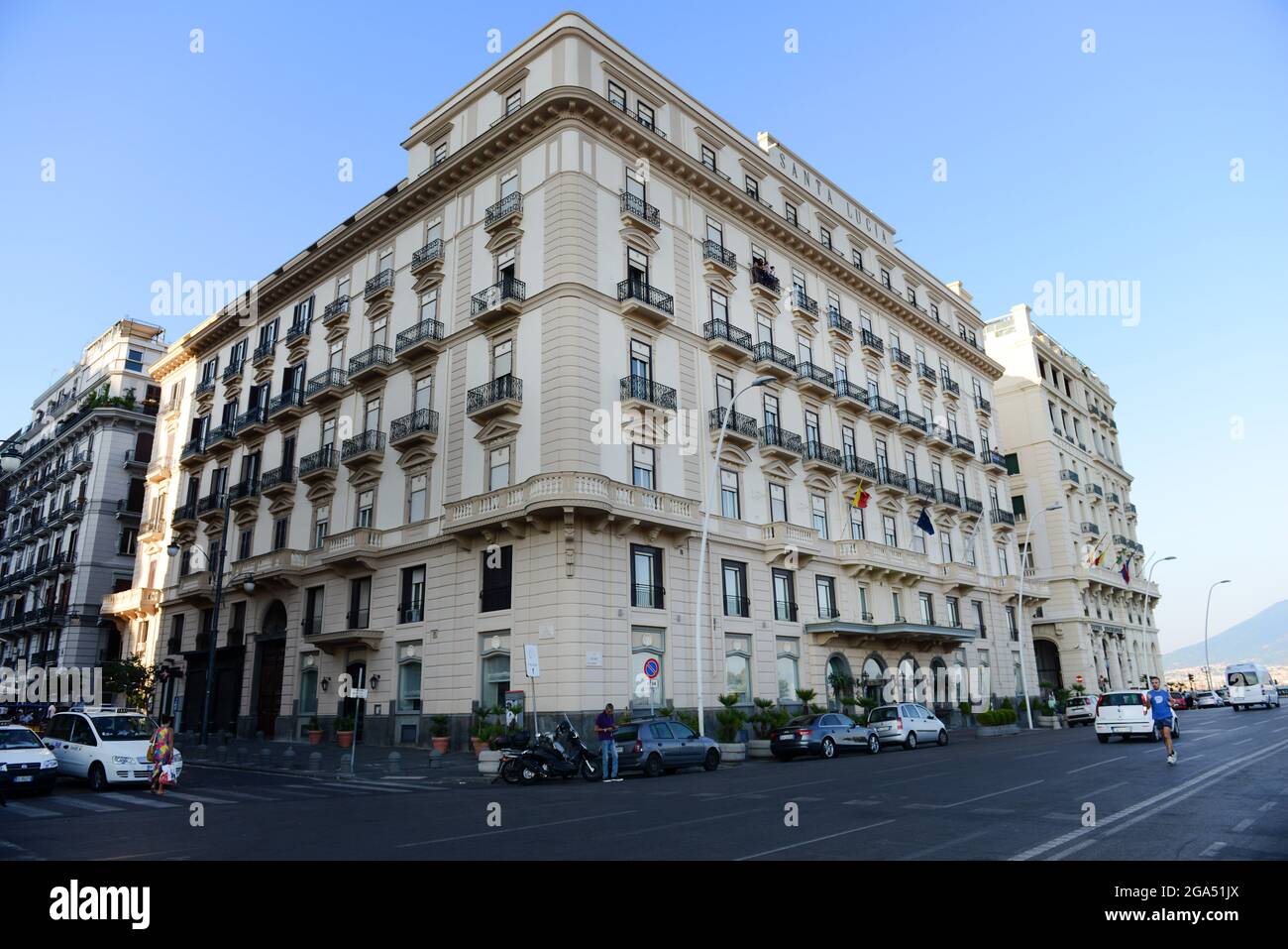 Grand Hotel Saint Lucia on Via Partenope in Naples, Italy Stock Photo Alamy