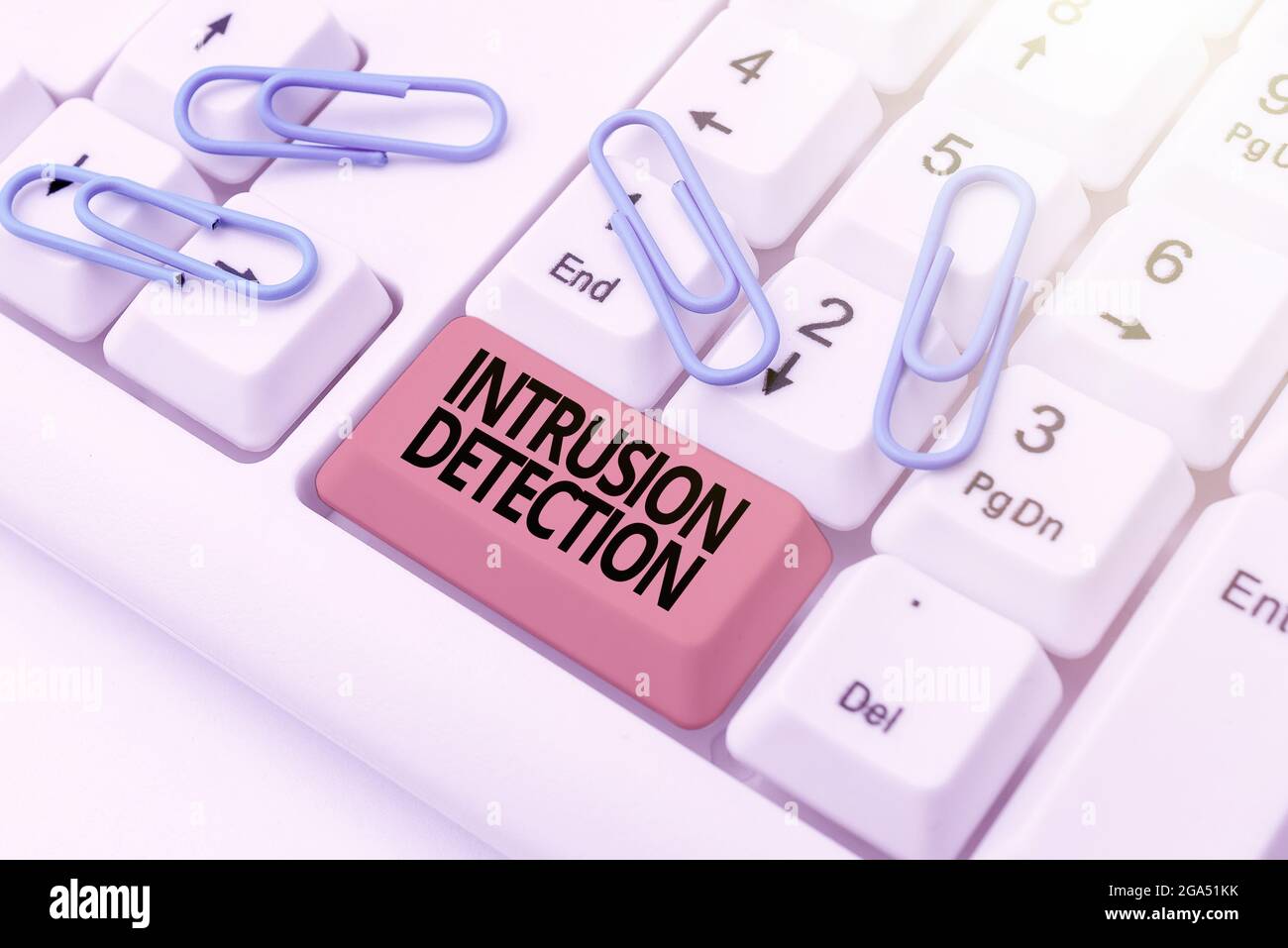 Conceptual display Intrusion Detection. Business idea monitors a network or systems for malicious activity Upgrading And Repairing Old Website Stock Photo