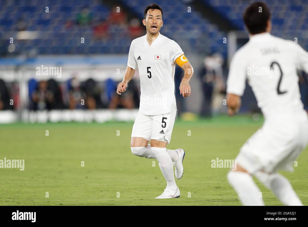 Yokohama, Japan. 28th July, 2021. Maya Yoshida (JPN) Football/Soccer : Tokyo 2020 Olympic Games Men's football 1st round group A match between France 0-4 Japan at the International Stadium Yokohama in Yokohama, Japan . Credit: Mutsu Kawamori/AFLO/Alamy Live News Stock Photo