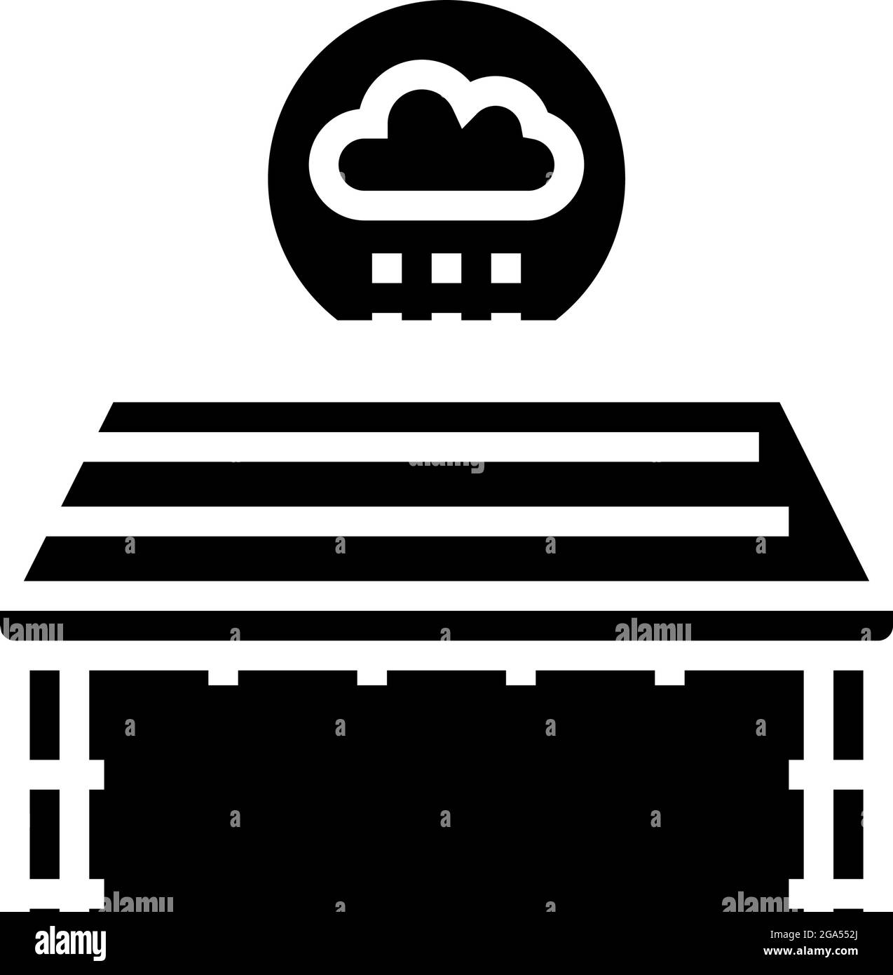 roof waterproofing glyph icon vector illustration Stock Vector Image ...
