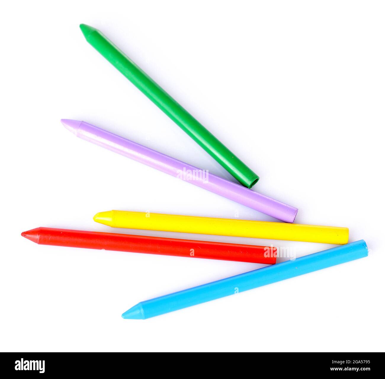 Colorful pastel crayons isolated on white Stock Photo Alamy