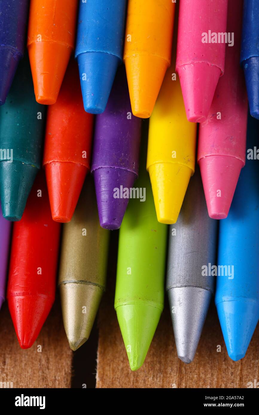 Colorful pastel crayons, closeup Stock Photo Alamy