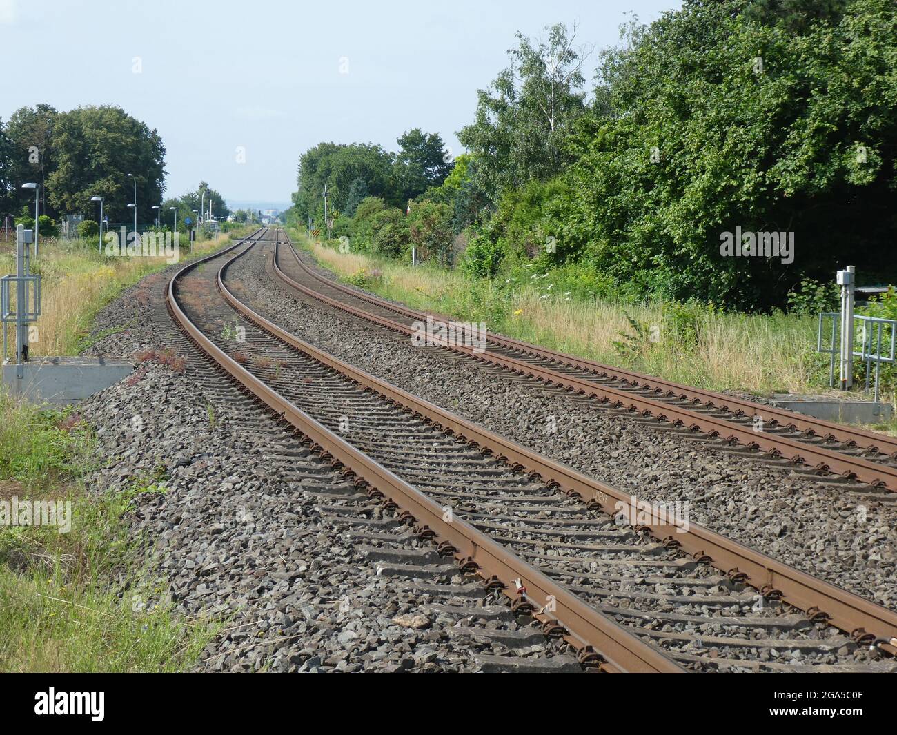 Weilerswist, Germany. 27th July, 2021. Railroad tracks, railway tracks Credit: Horst Galuschka/dpa/Horst Galuschka dpa/Alamy Live News Stock Photo