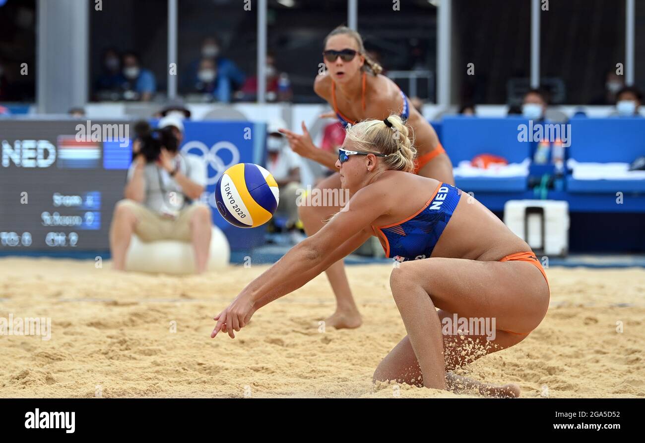 Tokio, Japan. 29th July, 2021. Volleyball/Beach Olympia, preliminary