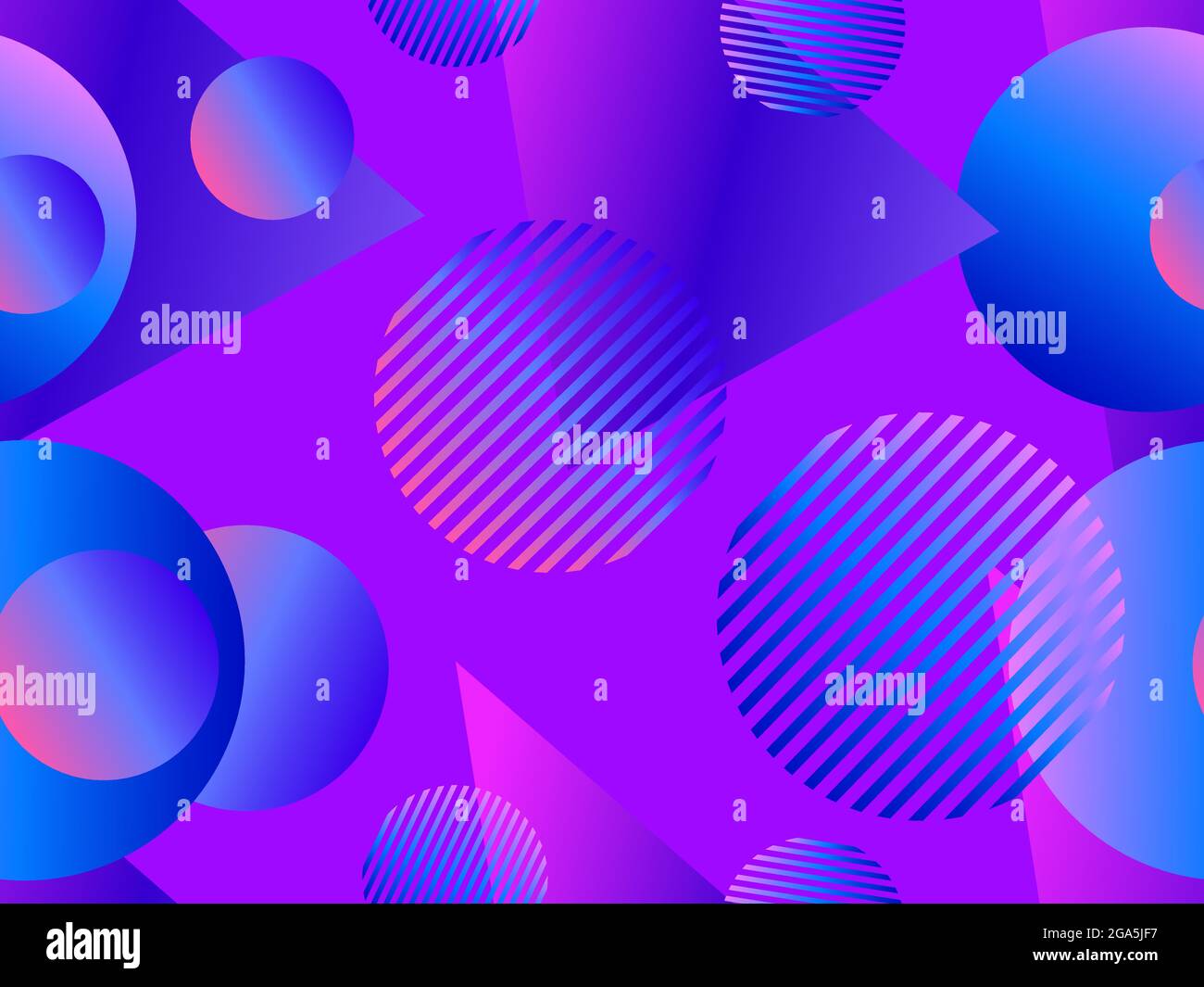 Geometric seamless pattern in 80s style with memphis elements. Colorful ...