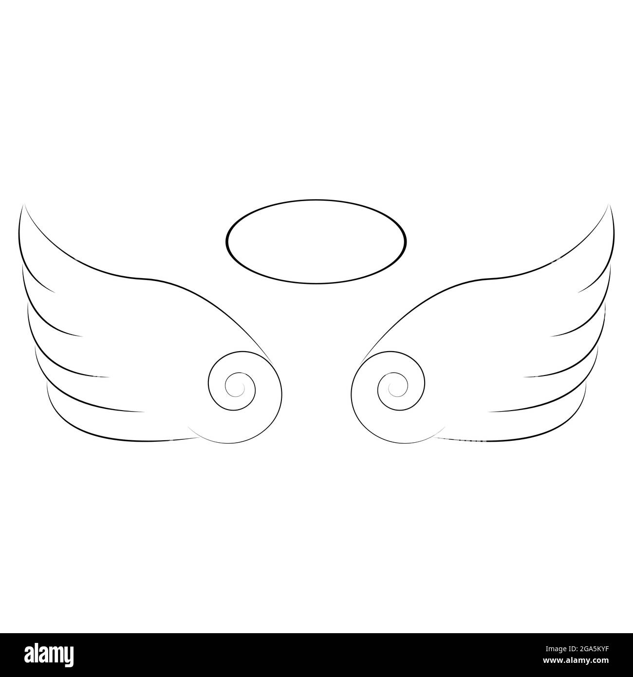 Illustration vector design of angel wing Stock Vector