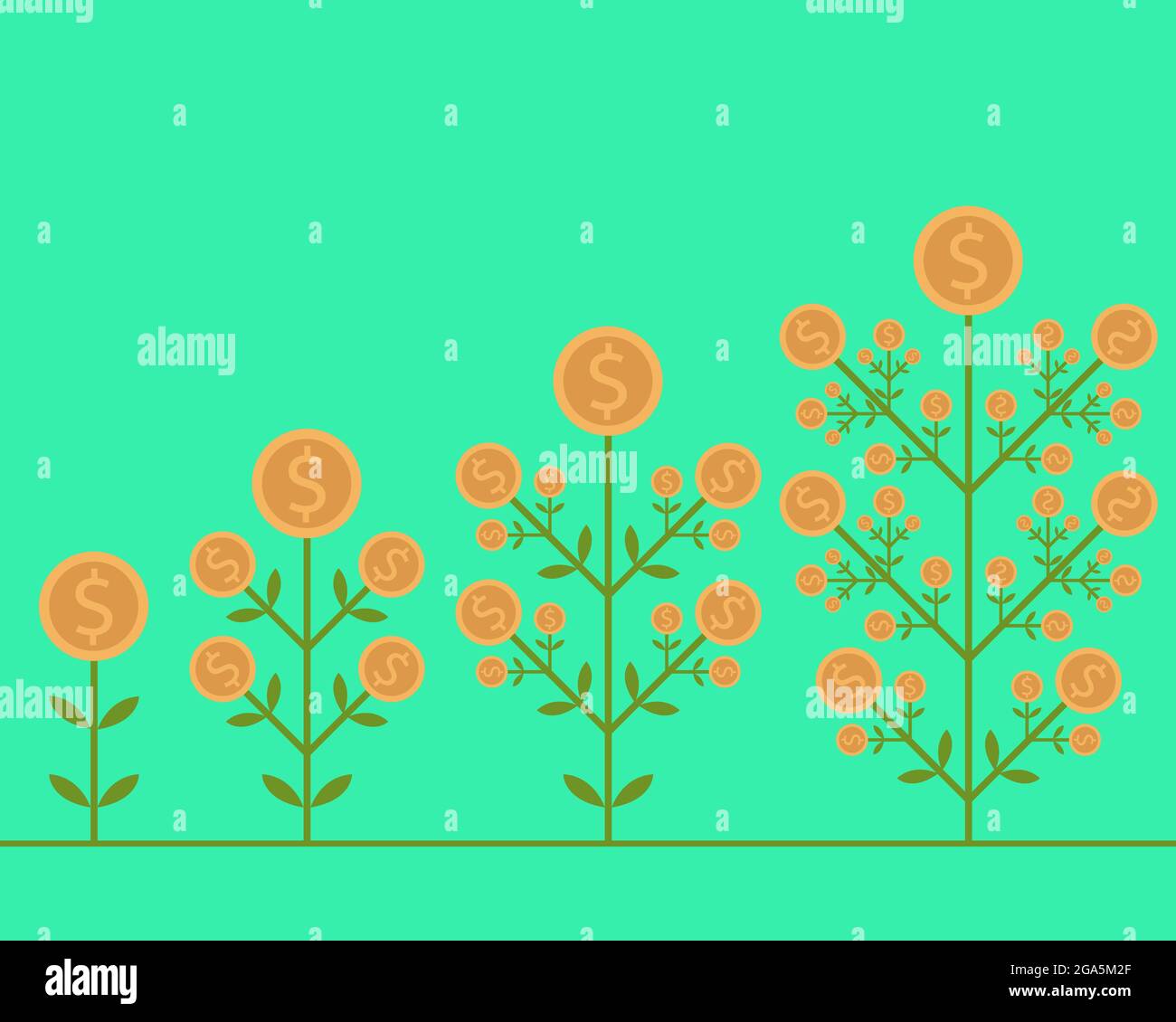Illustration vector design of investment processing Stock Vector