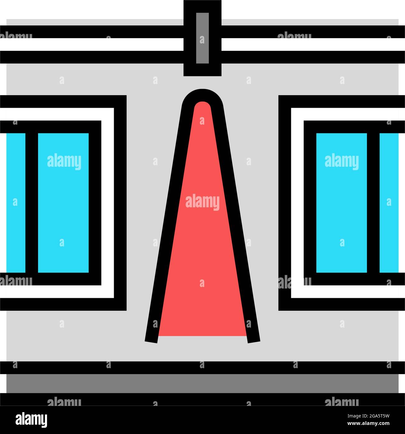 colored indoor lighting color icon vector illustration Stock Vector ...
