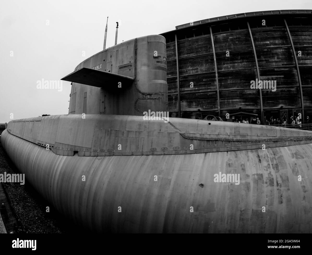 French submarine 'Le Redoutable', La Cité de la Mer - city of the sea, Cherbourg, Manche department, Cotentin, Normandy, France Stock Photo