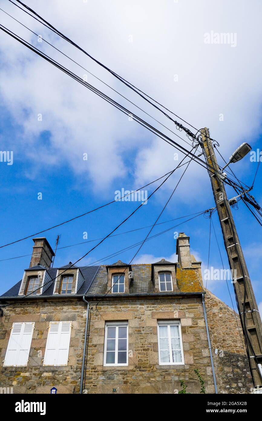 Traditional house, SaintVaast La Hougue, Manche department, Cotentin, Normandy, France Stock