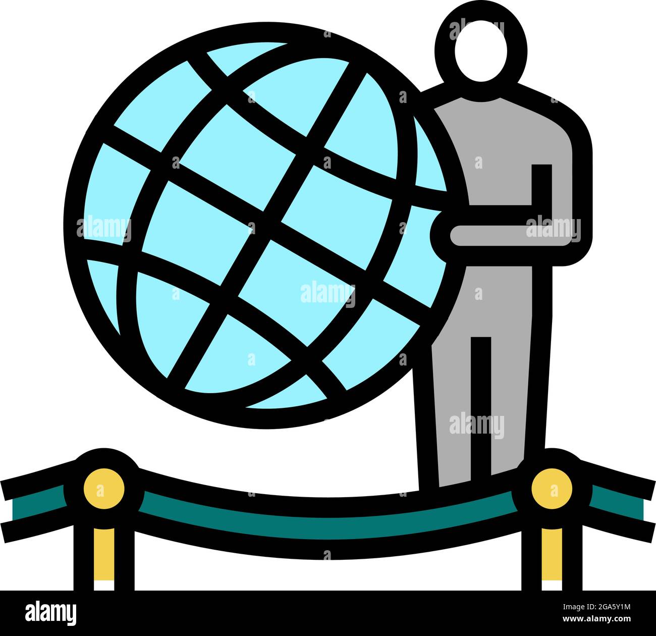 globe planet earth color icon vector illustration Stock Vector Image ...